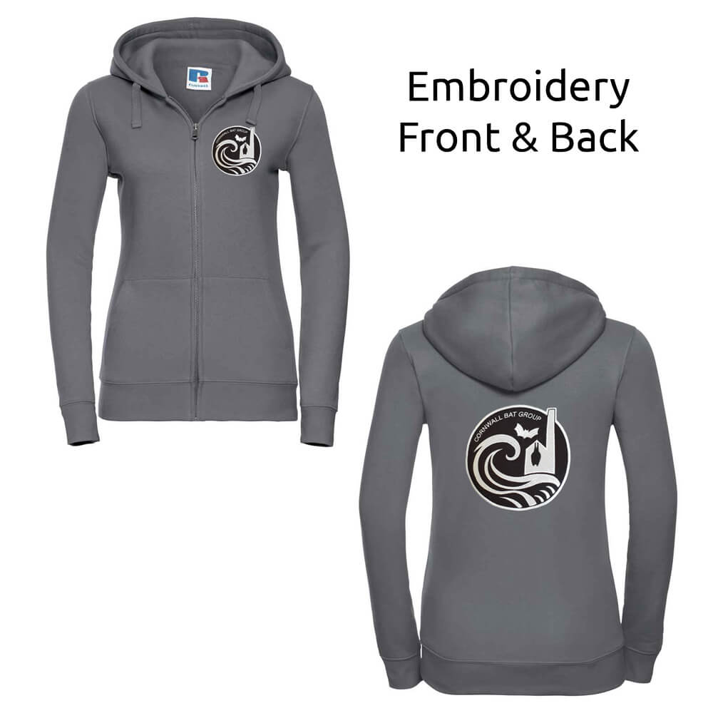 Cornwall Bat Group Womens Zip-Up Hoodie