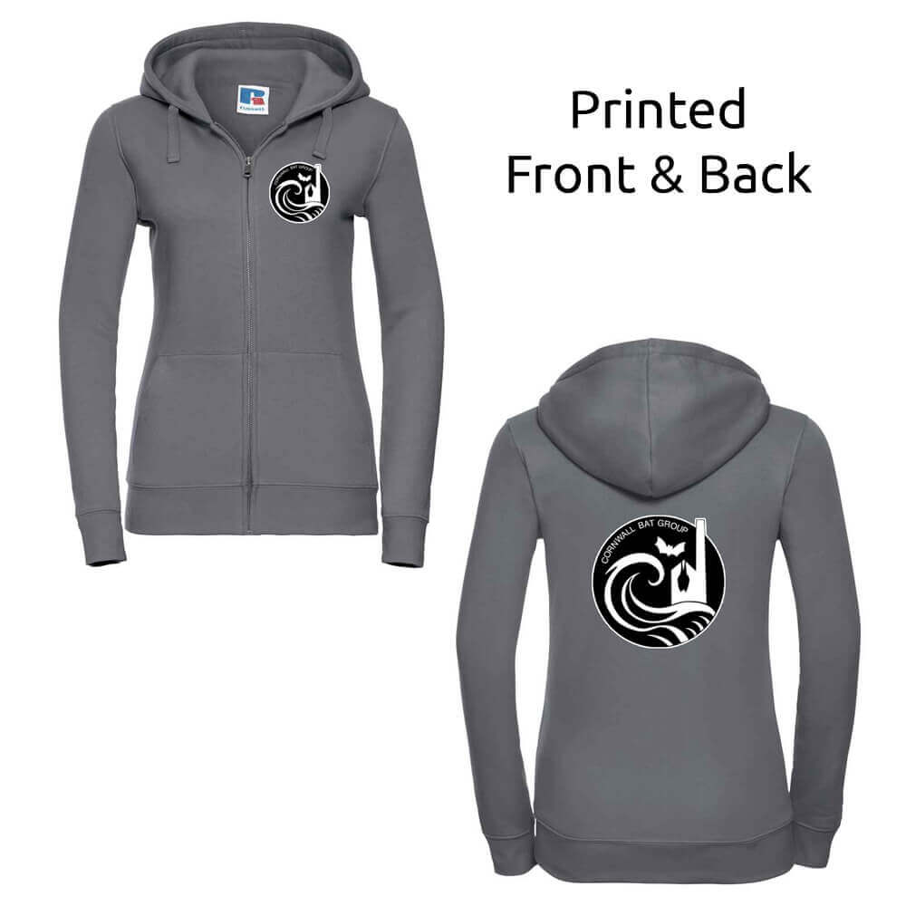 Cornwall Bat Group Womens Zip-Up Hoodie
