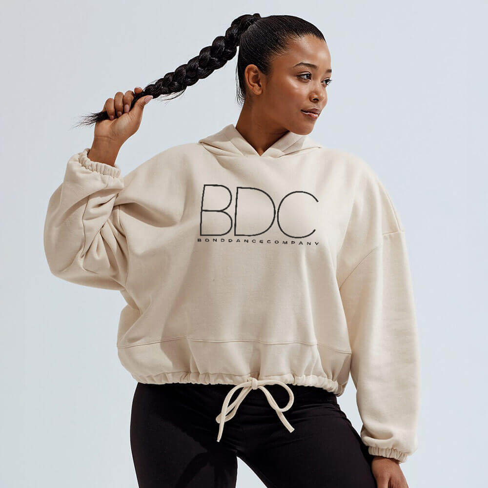 Womens Cropped Oversized Hoodie - Bond Dance Company