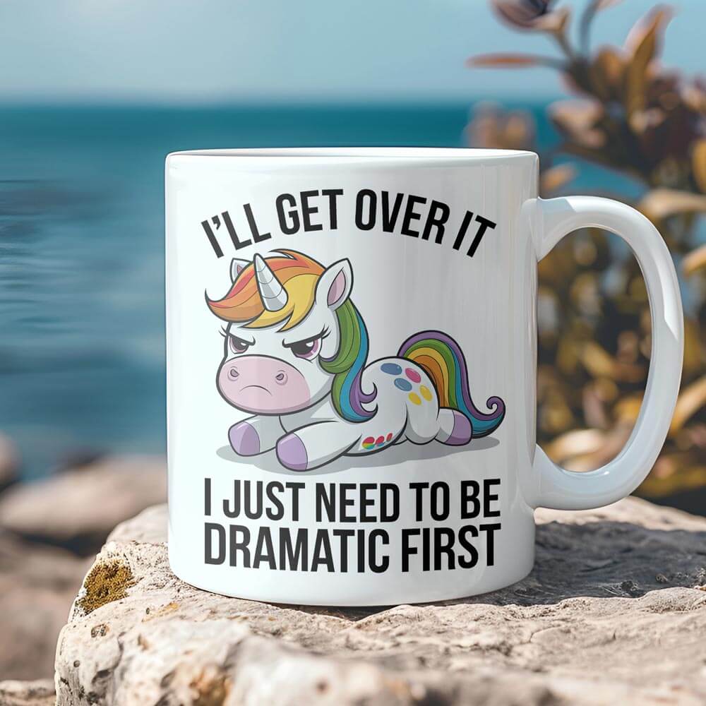 Dramatic nicorn Printed Mug