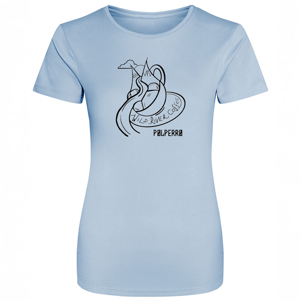 Ladies Cool T-Shirt with Wild River Coffee House Logo JC005
