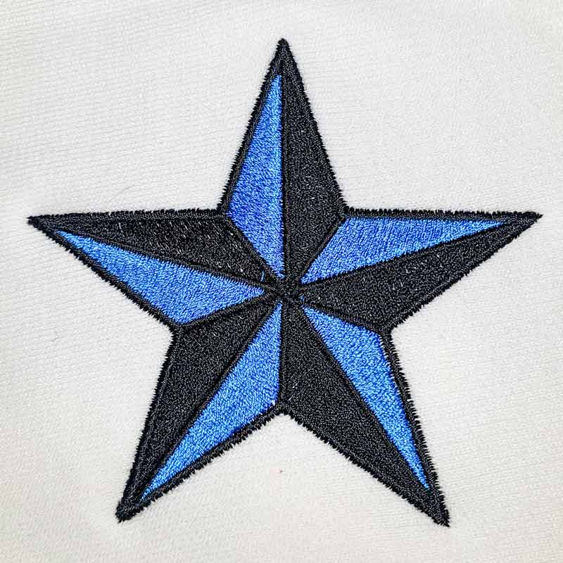 Nautical 5 Point Star (points filled) Digital Embroidery Pattern