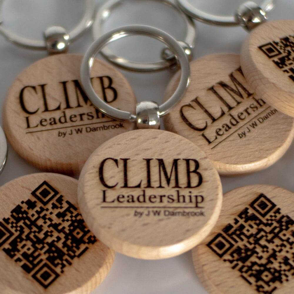 Climb Leadership - Round Laser Engraved Keyring
