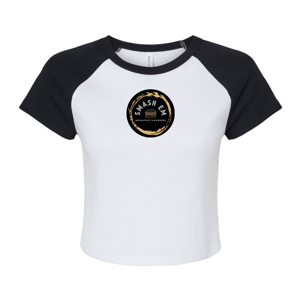 Smash Em Women's Micro Rib Raglan Baby Tee