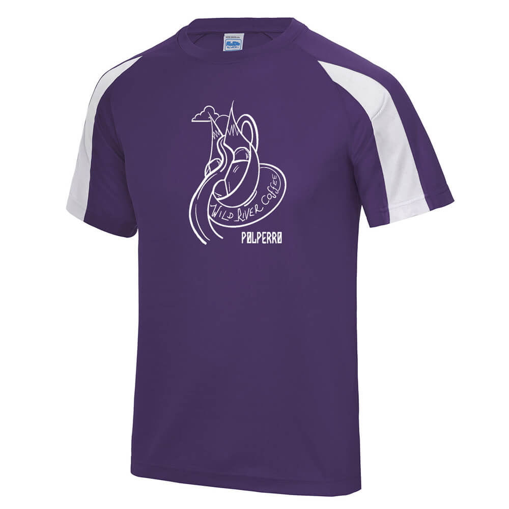 Contrast cool T with Wild River Coffee House Logo JC003