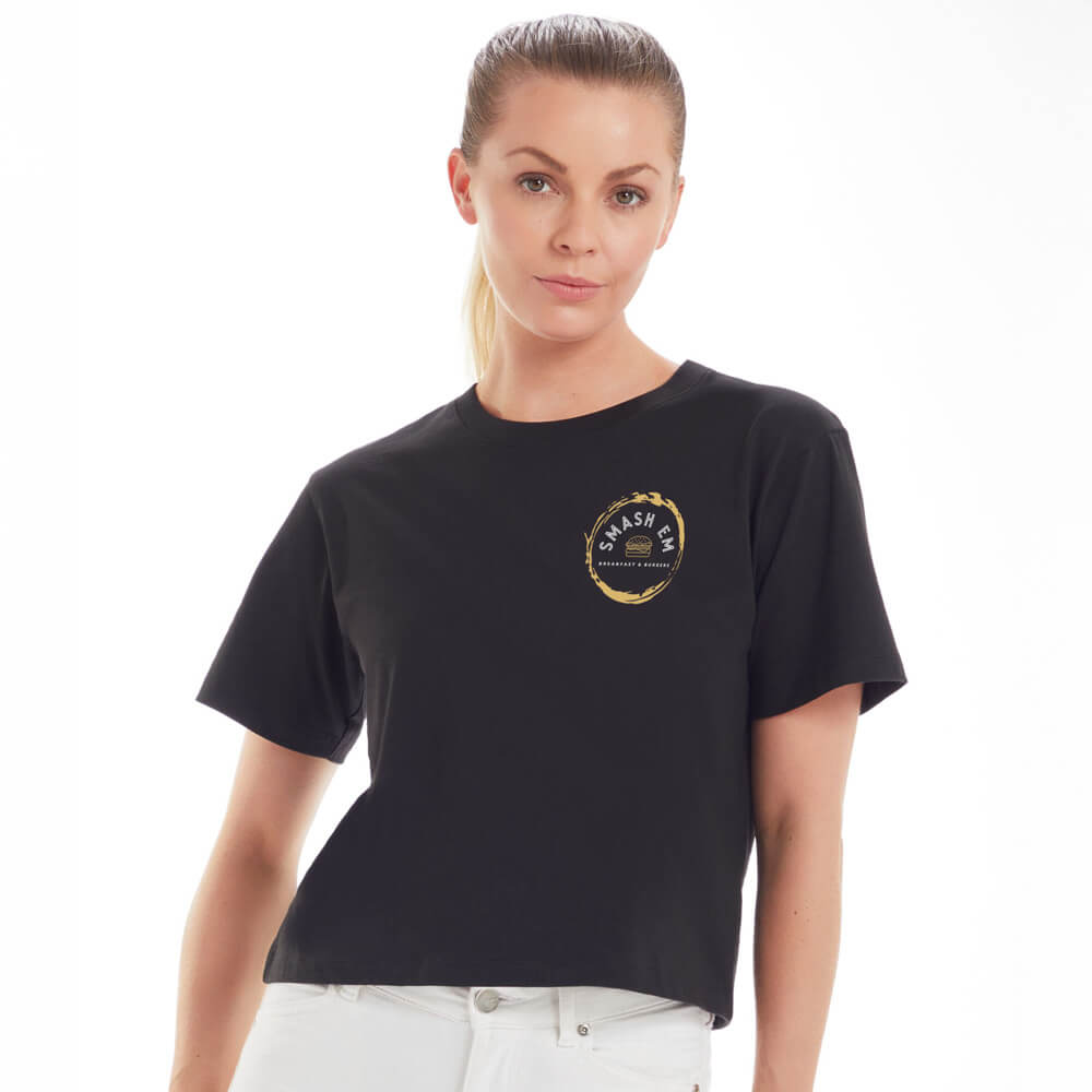 Smash Em Women's Organic Cropped Heavy T