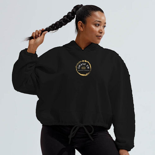 Smash Em Oversized Cropped Hoodie