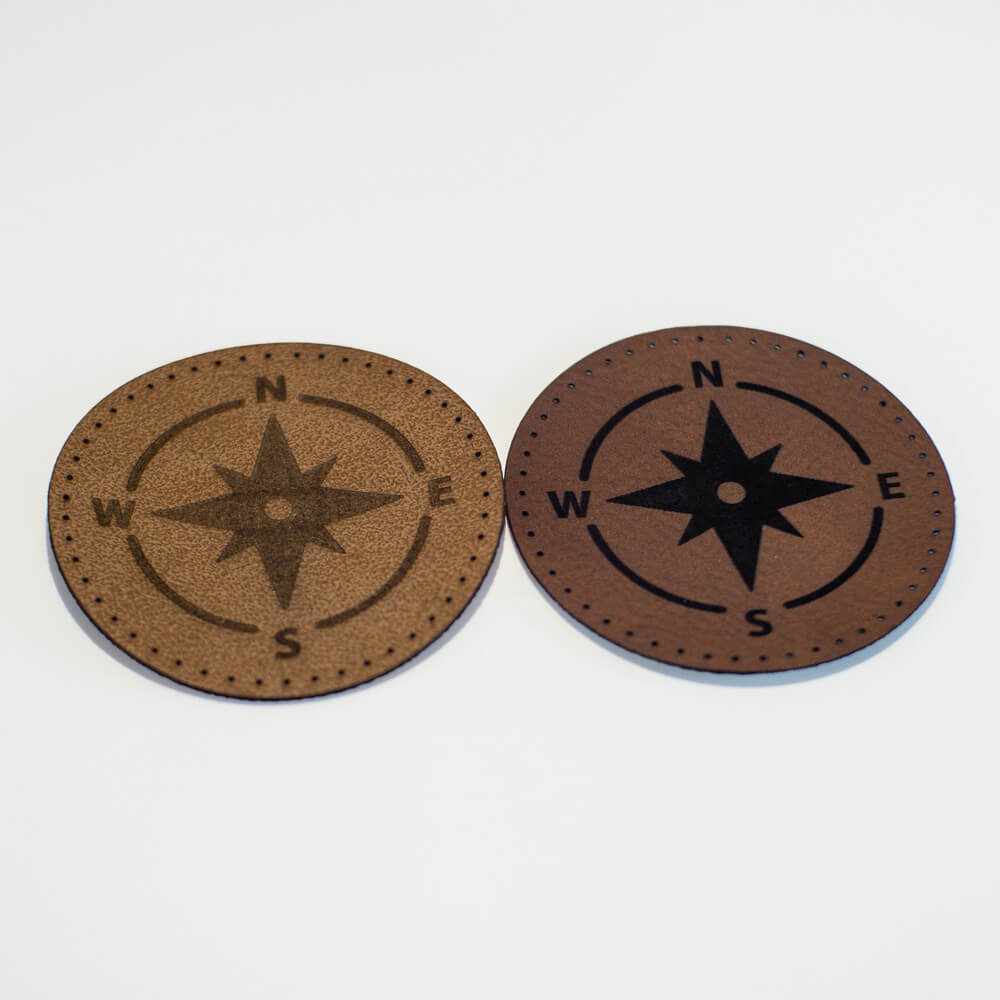 Faux Leather Laser Engraved Patchs