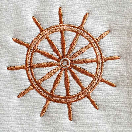 Nautical Ships Wheel Helm Digital Embroiery Pattern